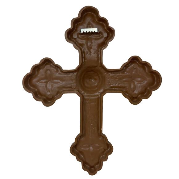 VINTAGE Home Interiors & Gifts GIA Inc Gold Hollywood Regency Resin Cross #8405 - Picture 2 of 6